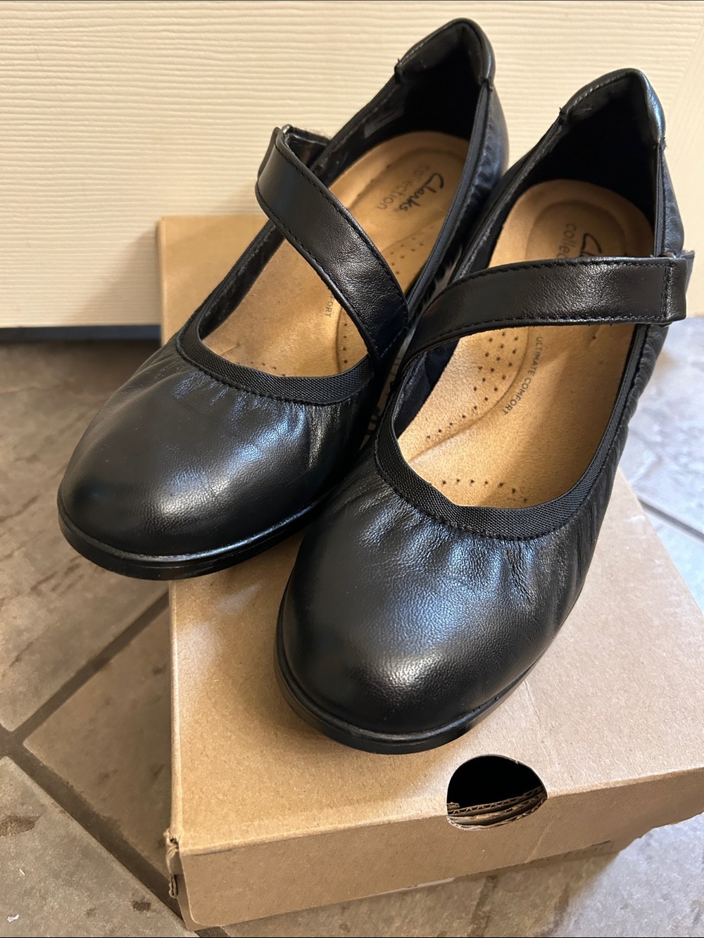 Clarks Black Girls Mary Jane Dress Shoes